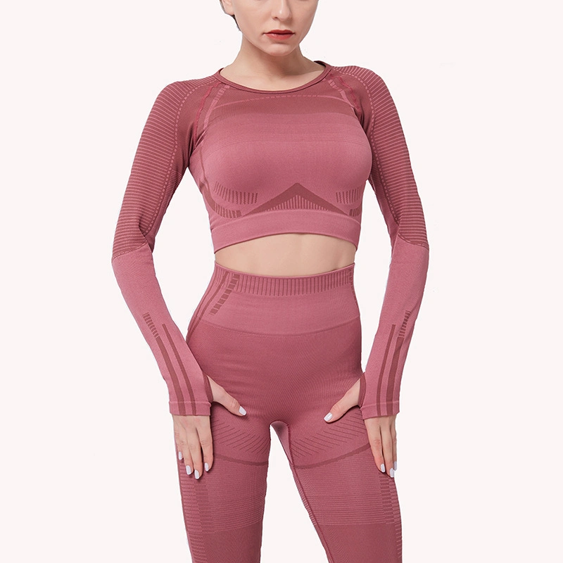 Hot Selling Yoga Fitness Bra Set High Waist Seamless Yoga Pants Women's Sports Fitness Yoga Wearsuit