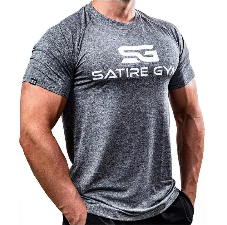 Hot Workout Custom Breathable Performance T Shirts Mens Compression Workout Gym T Shirts