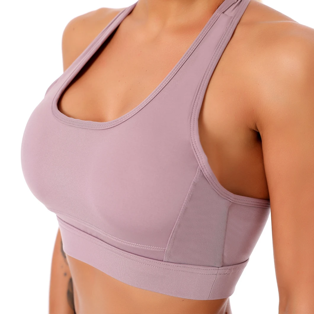 Sports Bra High Stretch Breathable Top Fitness Women Padded for Running Yoga Gym Seamless Crop Bra