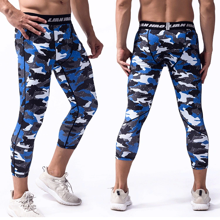 Top Quality Elastic Bodybuilding Running Workout Tight Pants Digital Sublimation Printing Compress Leggings for Men