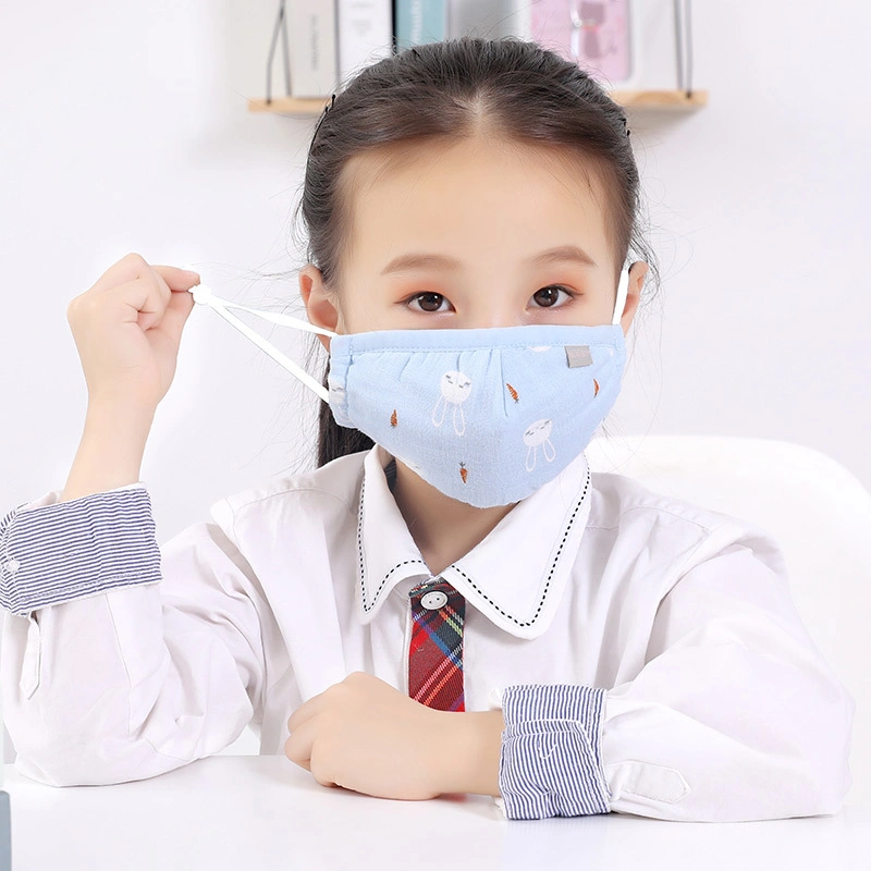 100% Cotton Cloth Nose Wire Filter Pocket Washable Around Head Elastic Fabric Tie Kid Girl Adjustable