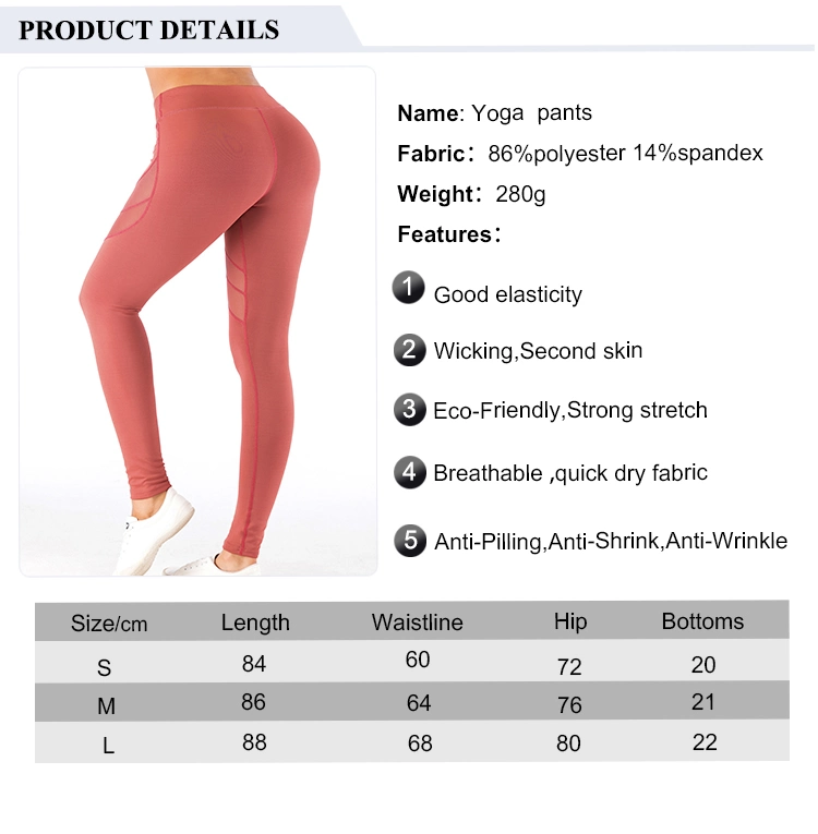 Wholesale Compression Mesh Leggings Sport Yoga Wear Women's Gym Leggings