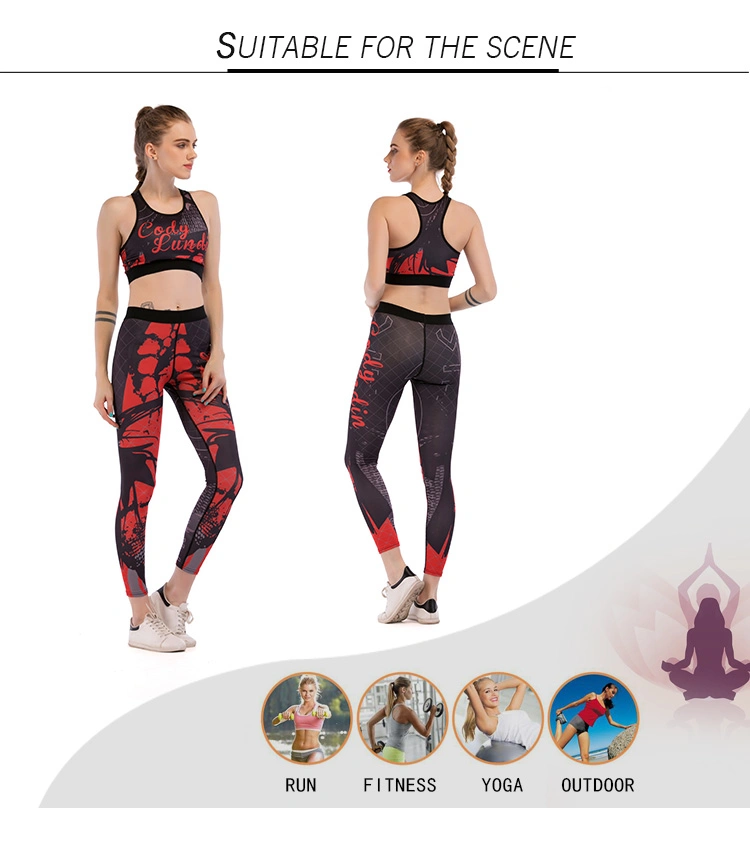 Cody Lundin New Style Women Gym Yoga Wear Sport Crop Top and Leggings Set OEM Design Sports Leggings and Sports Bra Set