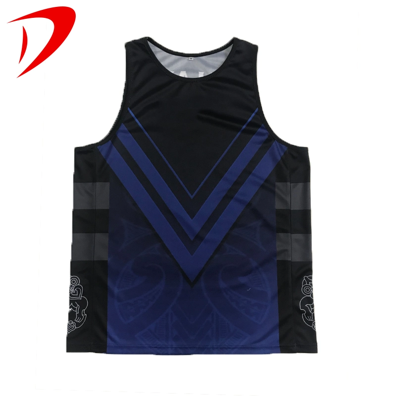 Full Sublimated Running Gym Singlet 100% Polyester Singlets for Sport Men Vest Sports Clothing Tank Top
