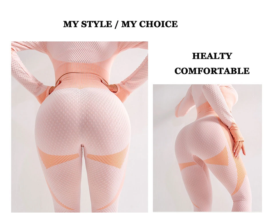 Wholesale Women Colorful Fitness Sports Pants Workout Leggings Seamless Set Yoga