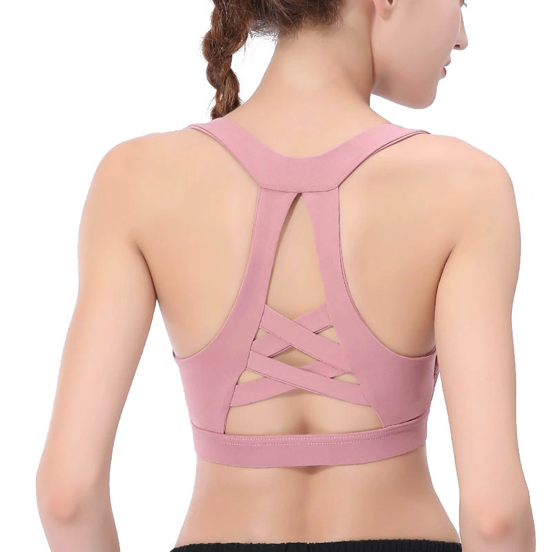 Custom Logo Fitness Sweat Breathable Running Dance Flexible Underwear Sport Yoga Bra