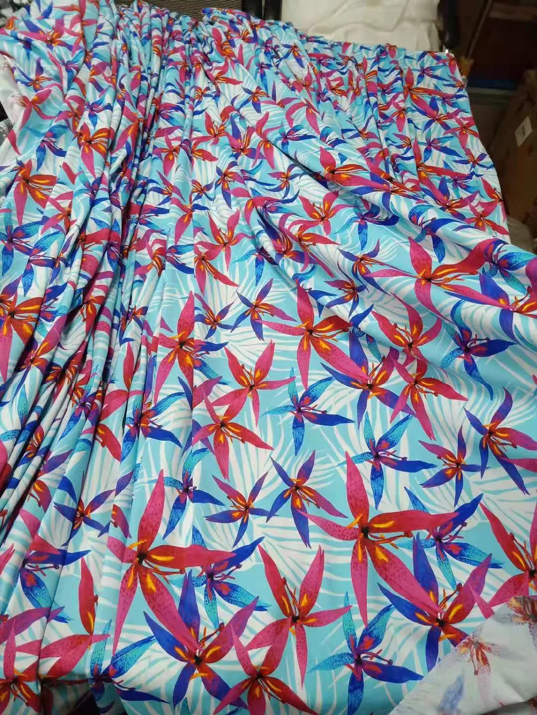 Wholesale Tropical Printed Nylon Swimwear Spandex Stretch Knit Fabric