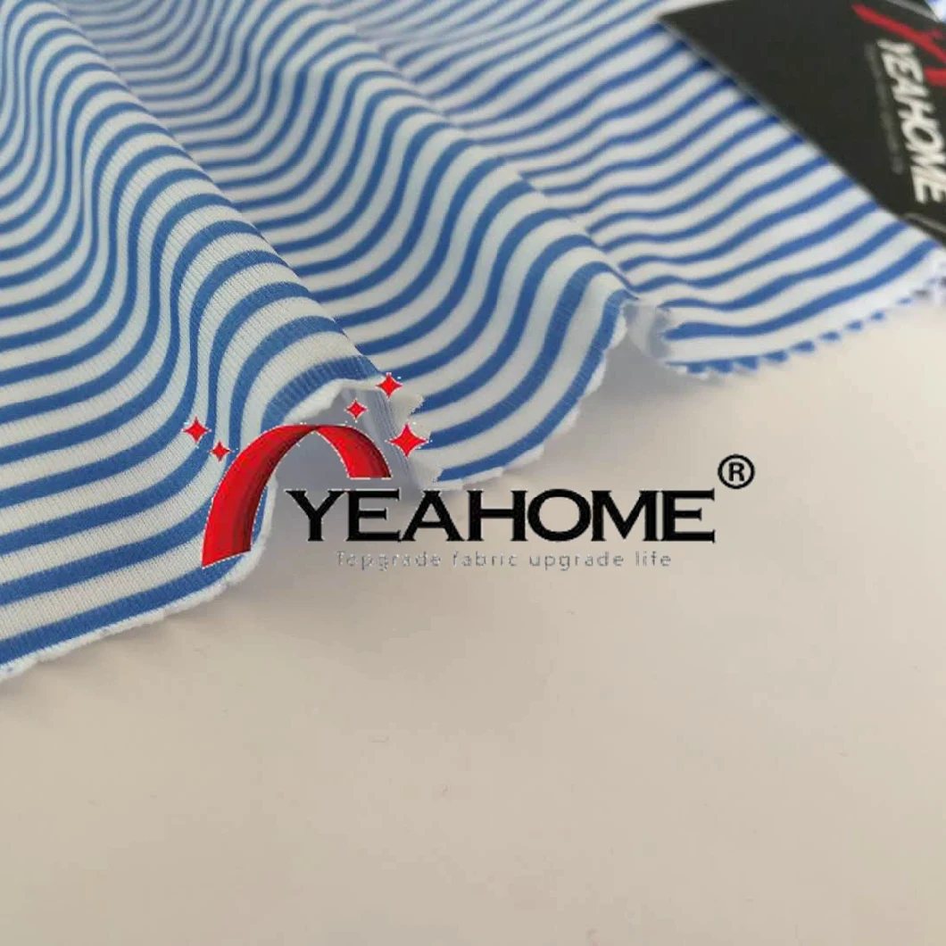 Striped Design Printed 4-Way Elastic Fabric for Cover