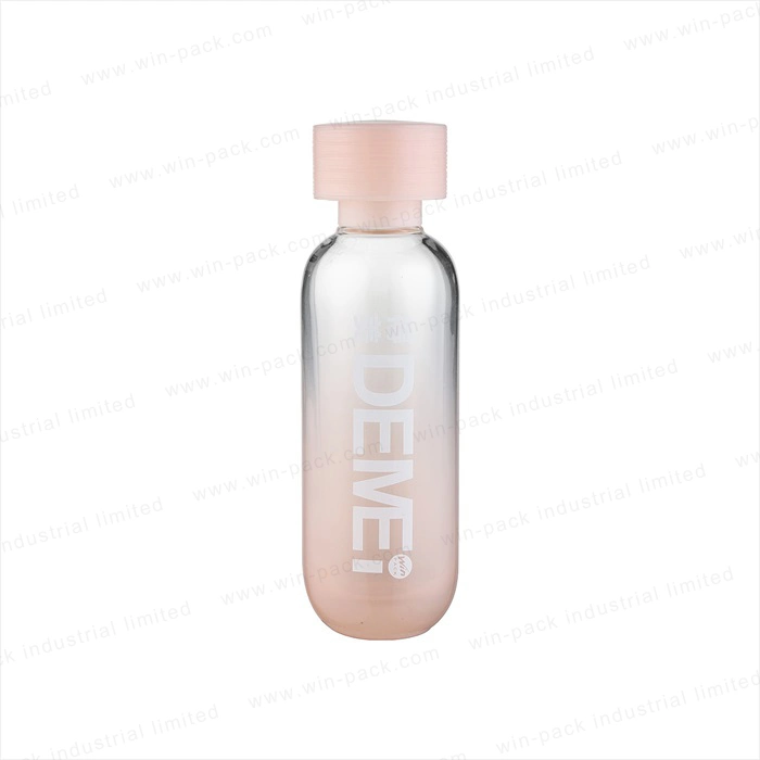 Winpack New Product Cosmetic Gradient Lotion Glass Pink Bottle with Pink Cap