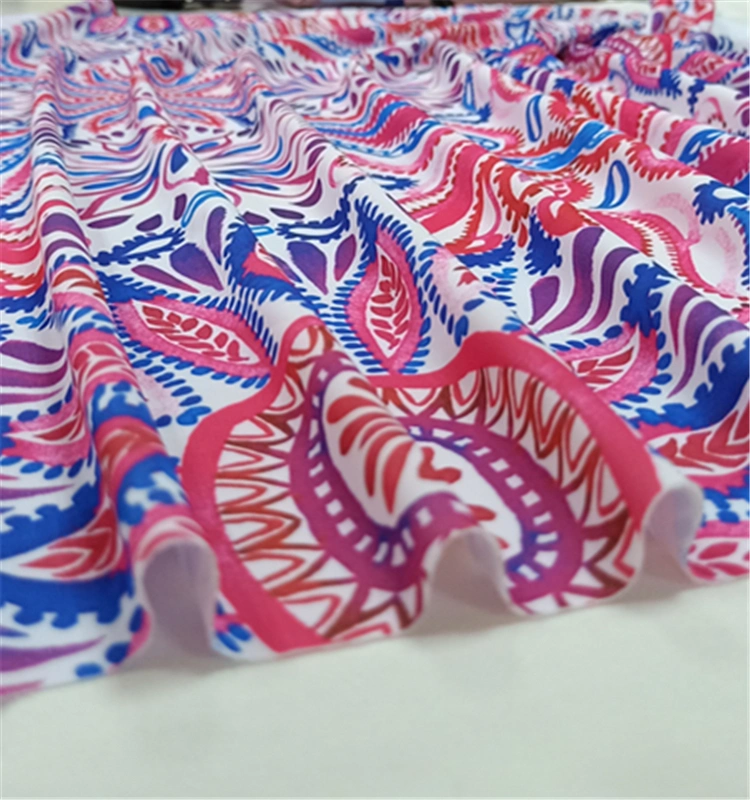 Soft Knitted Material Print Design Nylon Spandex Fabric for Swimwear