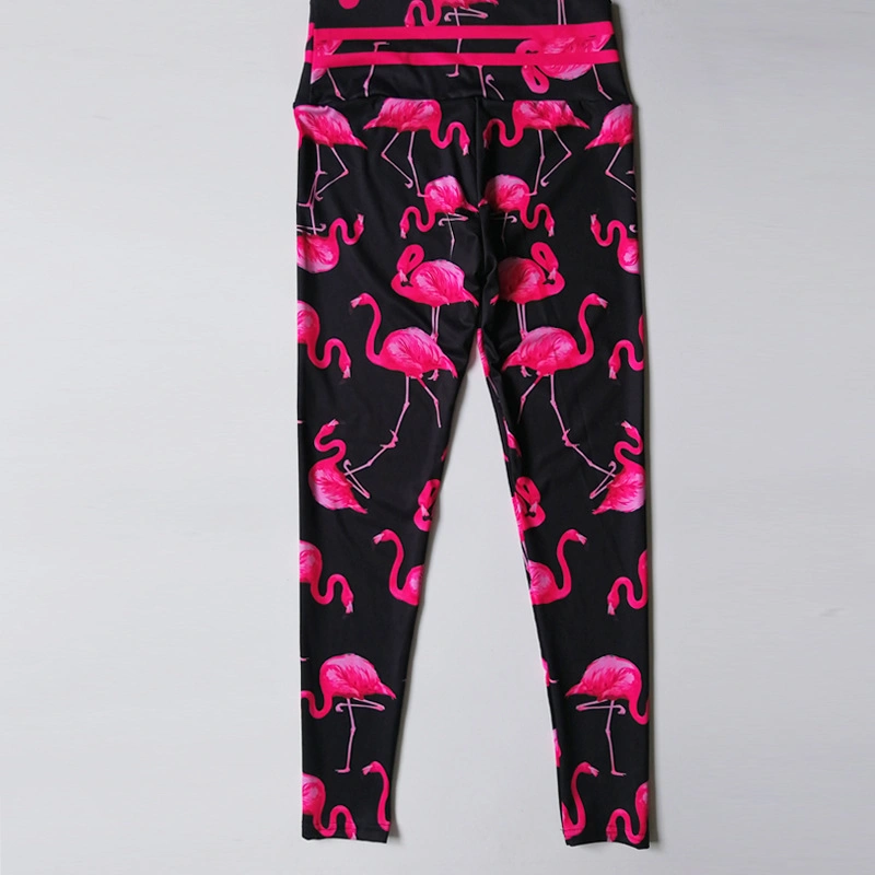 New Popular Flamingo New Printed Leggings Exercise Clothes Quick Drying Breathable Yoga Pants for Women