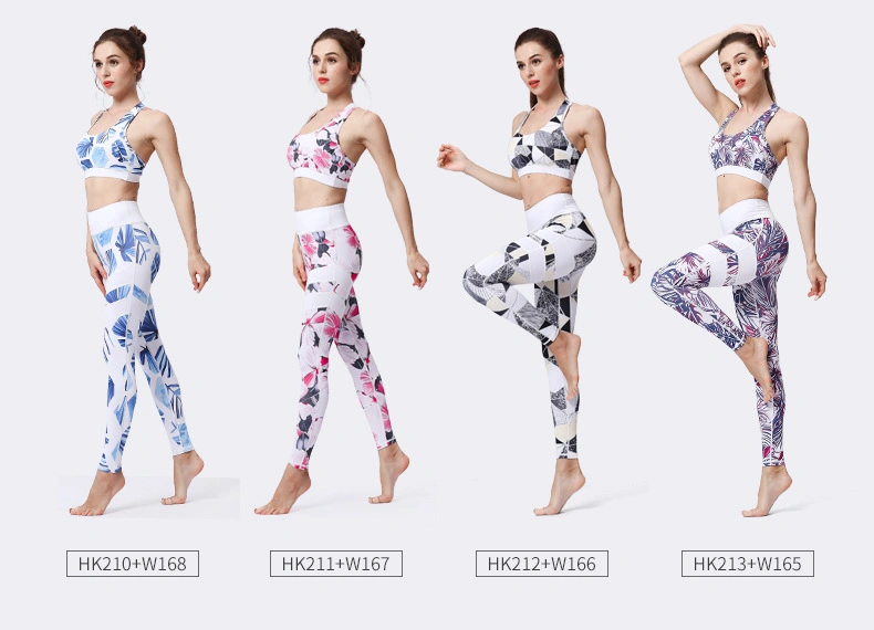 Sublimation Women Fitness & Yoga Wear Sports Bra Yoga Pants Seamless Legging Yoga Sets