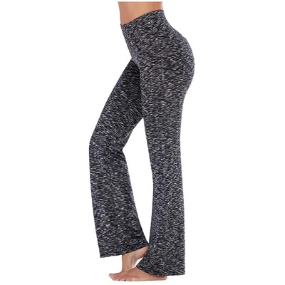 Bootcut Yoga Pants with Pockets - High Waist Workout Bootleg Pants, Sports Wide Leg Casual Jogging Trouser Work Pants for Women Esg16131