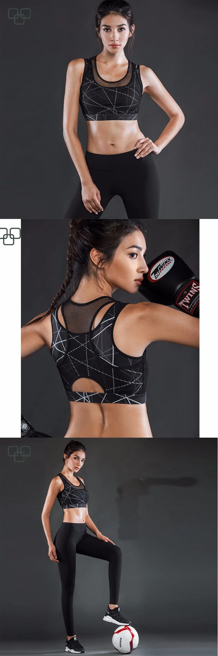 2019 Hot Sale New Design Wholesale Sports Mesh Bra Gym Bra with Mesh for Women