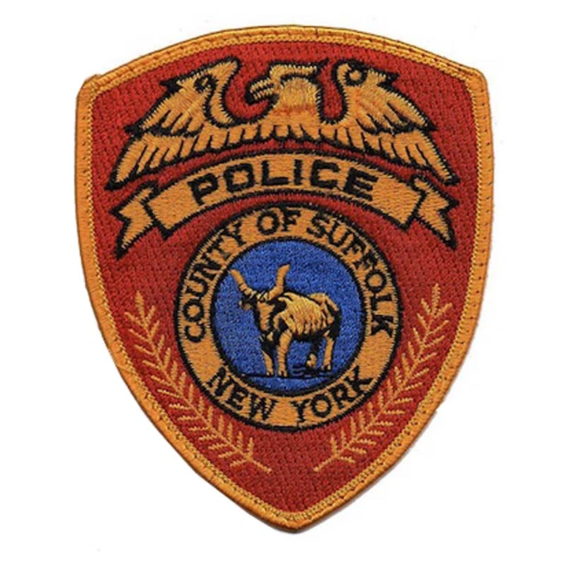 Uniform County Police Badges Embroidery Patches with Iron on Backing