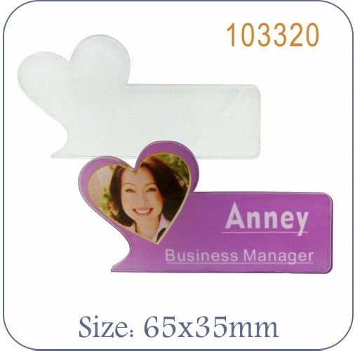 Sublimation Blank Custom Wooden Name Tag DIY Magnetic Badge for Business