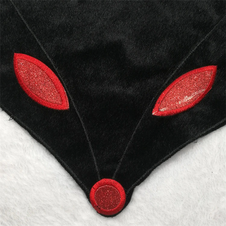 Black Fox Sew on Embroidery Patches Applique Badge for Clothes and Bag DIY