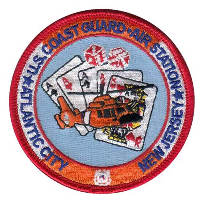 Embroidered Hook and Loop Badge Coast Guard Patches for Military