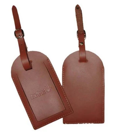 Custom Leather Luggage Badge Holder Tag
