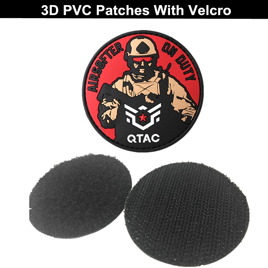 Promotional Gifts Manufacturers Wholesale Custom Logo Military Rubber Badge Magic Band PVC Patch Embroidery Badges