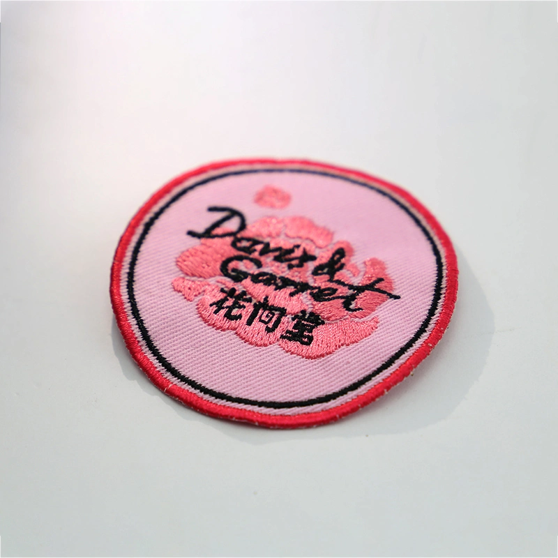 Custom School Uniform Badges Round Colorful Iron-on Backing Embroidery Patch