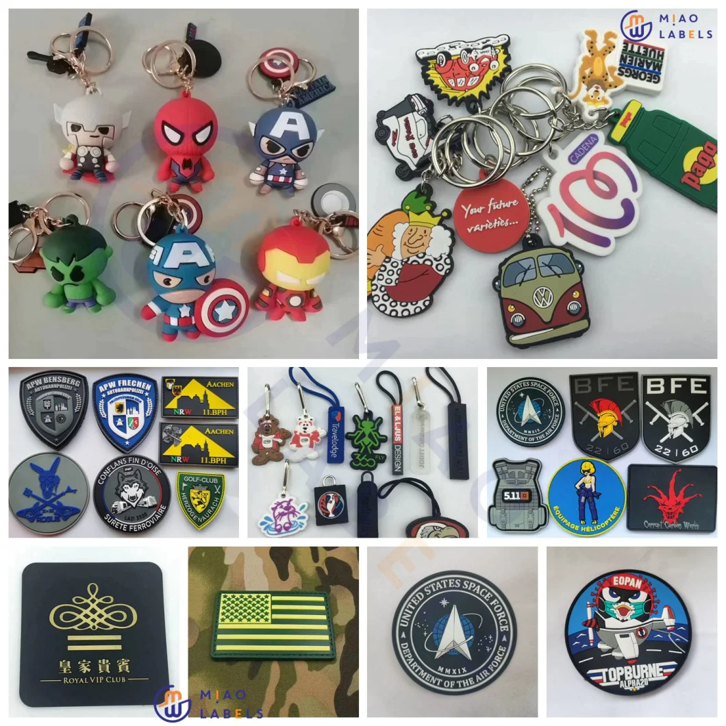 Top Quality But Low Price Rubber Badge Custom Embossed Logo Silicone/PVC Badge for Garment