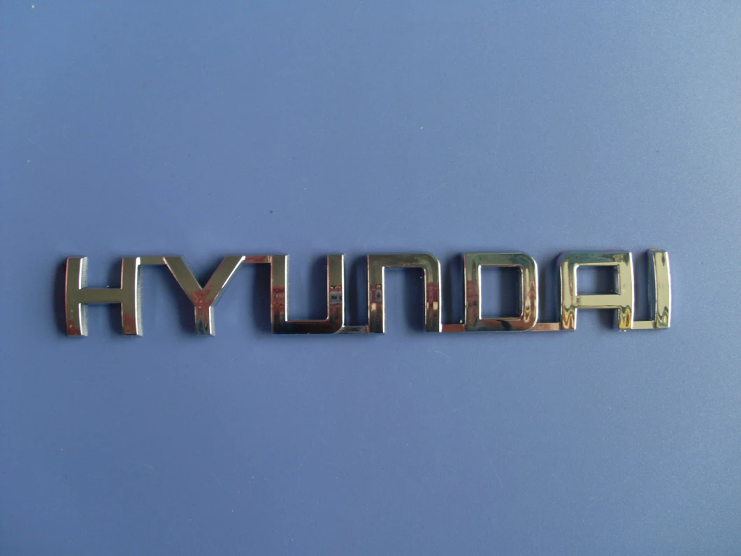 Custom Car Logo Emblem Chrome HYUNDAI Letter Badge Emblem