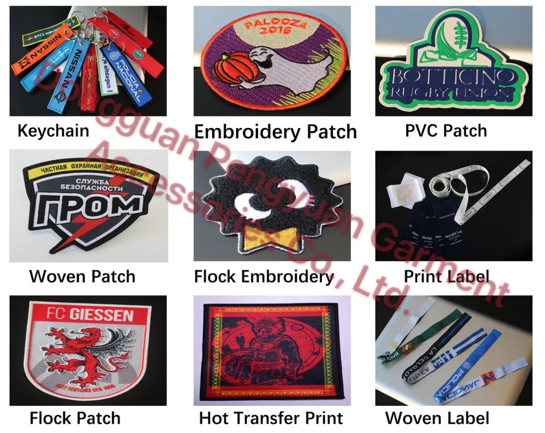 High Quality Custom Velcro Backing Merrow Border Woven Patches for Wovn Badge Garment