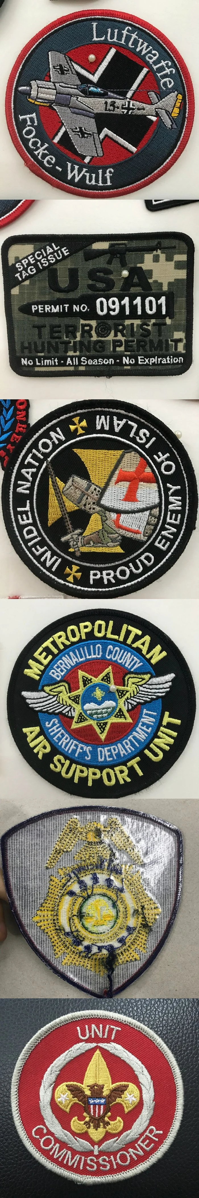 Custom Embroidery Iron on Air Force Patches and Scout Badges