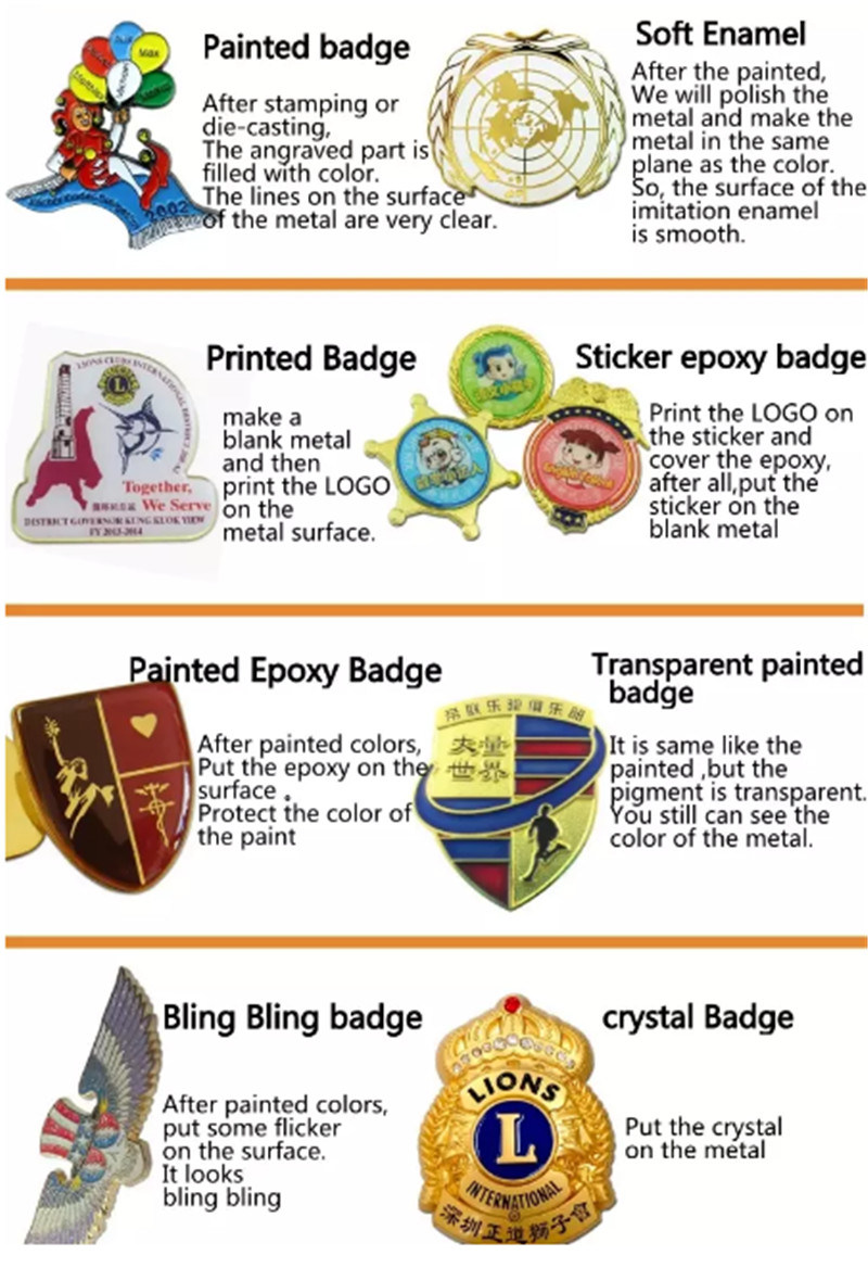 Factory Price Custom Metal Badge Enamel Lapel Pin Badge Military 3D Button Badge