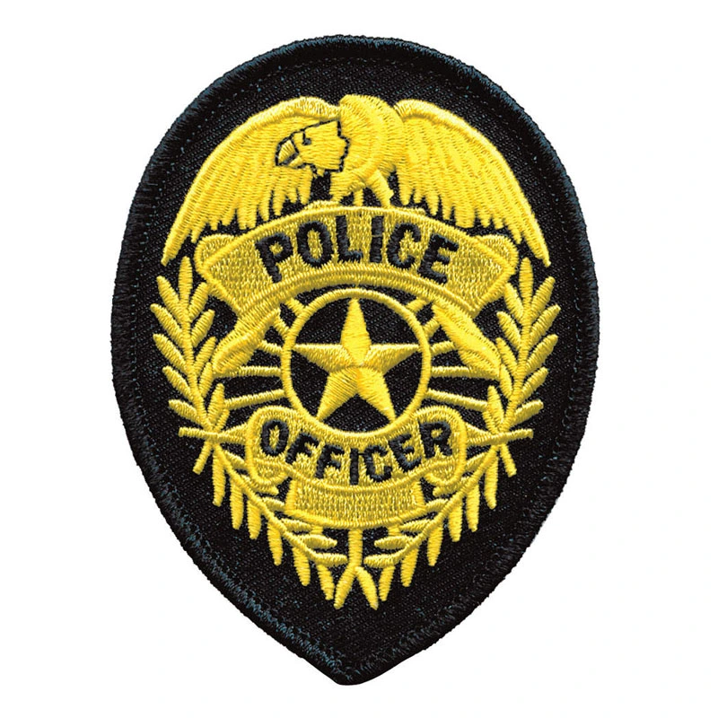 Direct Factory Manufacture Uniform Embroidered Patches Police Badges