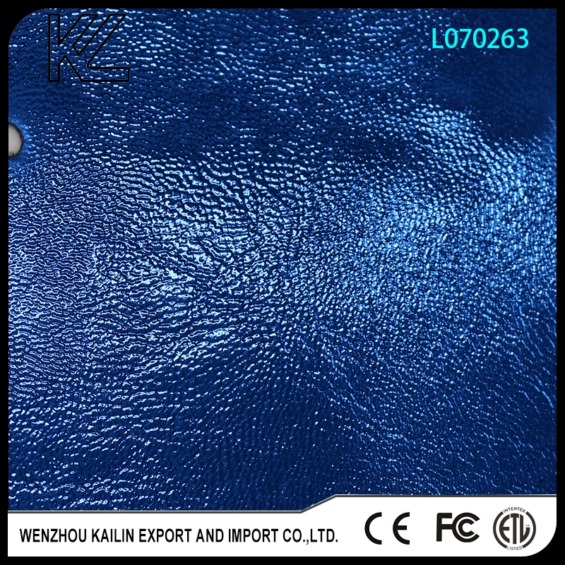 PU Embossed Metallic Leather for Hand Bags Metallic Shiny PU Foiled Leather