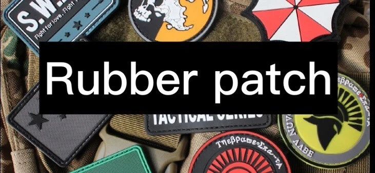 Custom Design Team Name PVC Rubber Clothing Badge