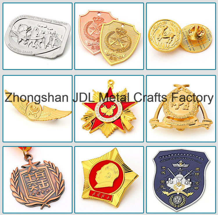Custom Logo China Wholesale Brass 3D Gold Police Name Badge Metal Crafts Tin Button Embroidery Woven Enamel Souvenir Heart Flower Car Lapel Pin Badge (pin-01)
