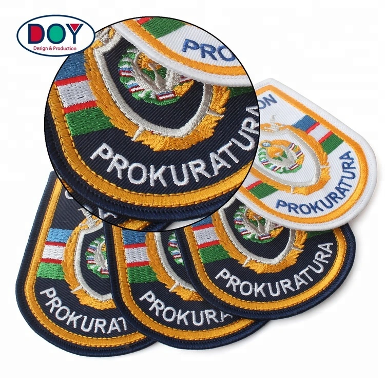 Custom Design Name Applique Fabric Embroidered Shoulder Badges for Army Uniforms