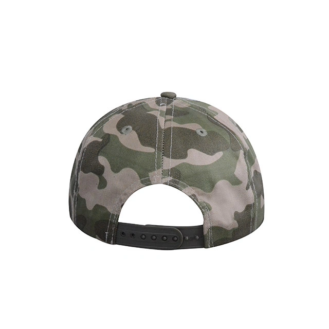 Camouflage Print Rubber Patch Front Snabback Cap/Hat