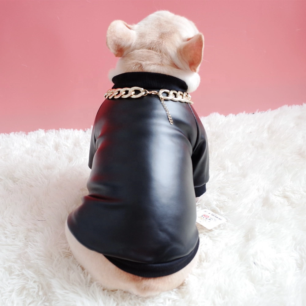 Leather Clothes Waterproof Winter Cat Dog Clothing Leather Jacket