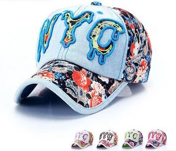 Custom Logo Nyc 3D Embroideried Denim Baseball Cap in Various Size, Design and Material