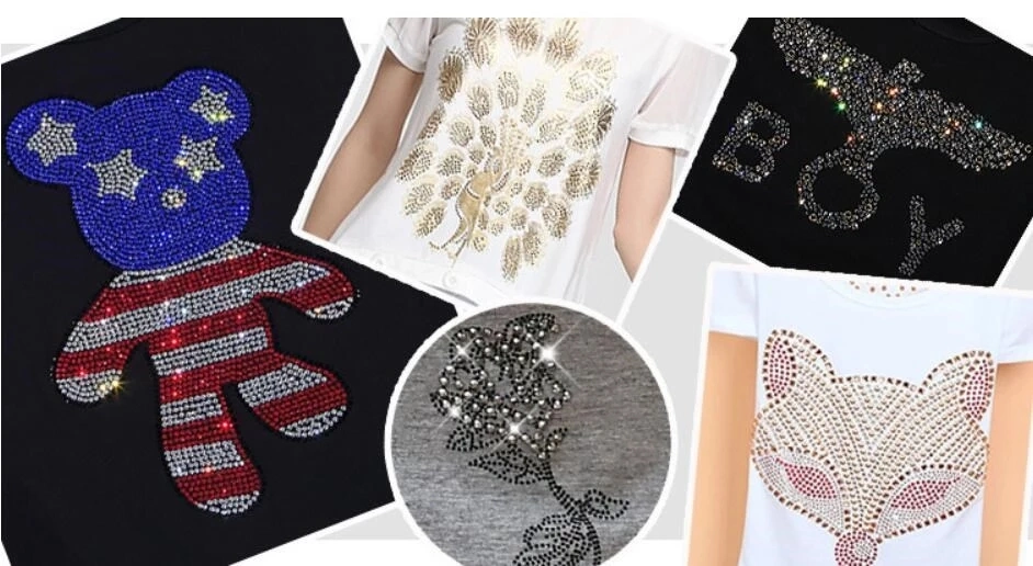 Hot Melt Hotfix Rhinestone Badge for Clothing Bags Shoes and Accessories