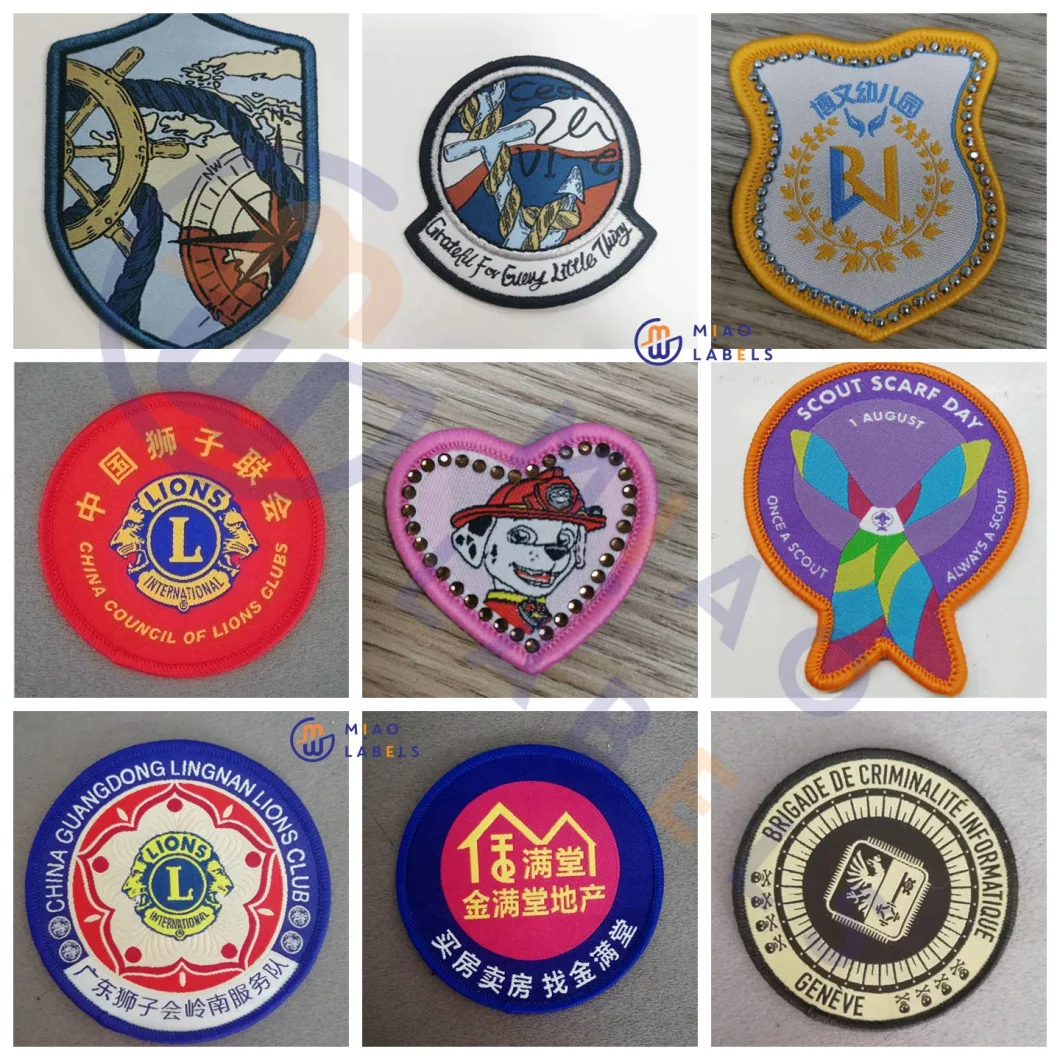 High Density Woven Badges for Sale China Factory Professional Custom Top Quality Woven Patch for School or Company Uniform