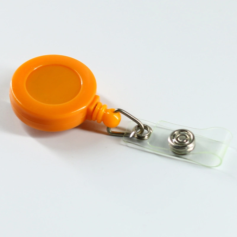 Daily Appliance Round Shape Epoxy Logo Retractable Pull Badge Reel