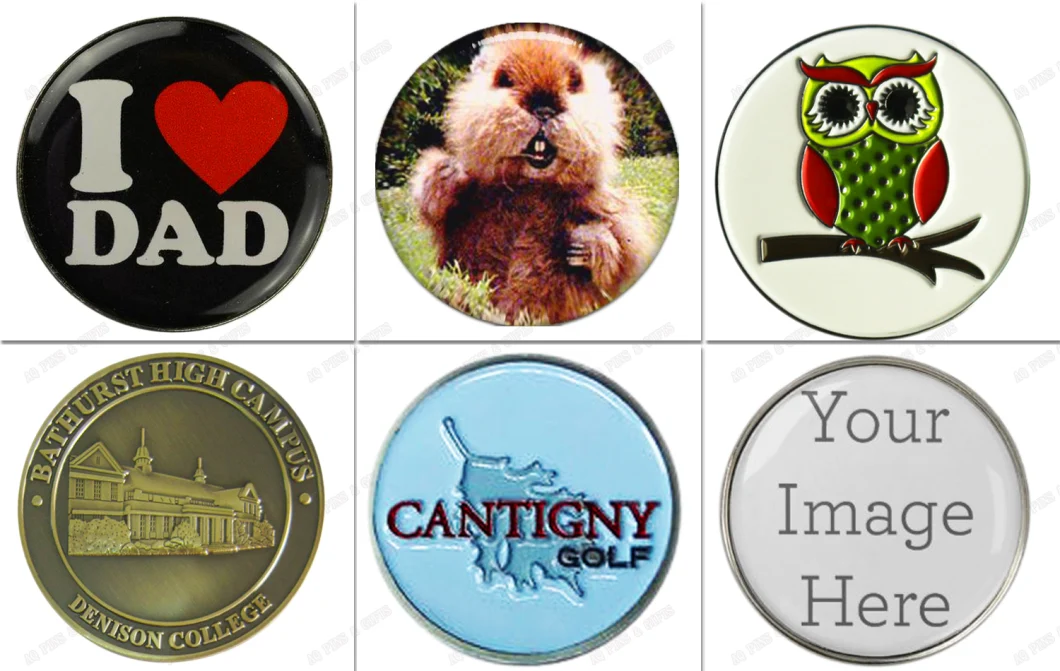 Magnetic Round Button Name Metal Button Badge (043)