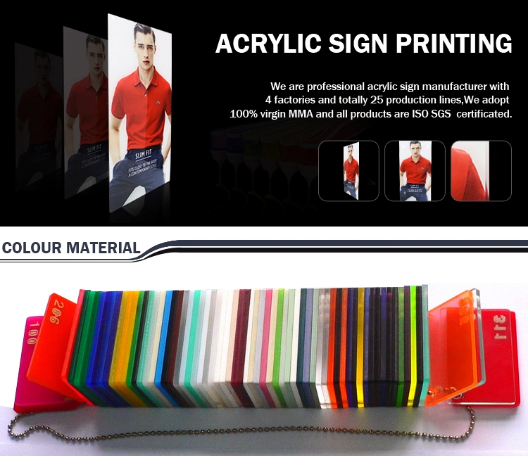 Custom UV Printing on White Acrylic Sign Photo Frame