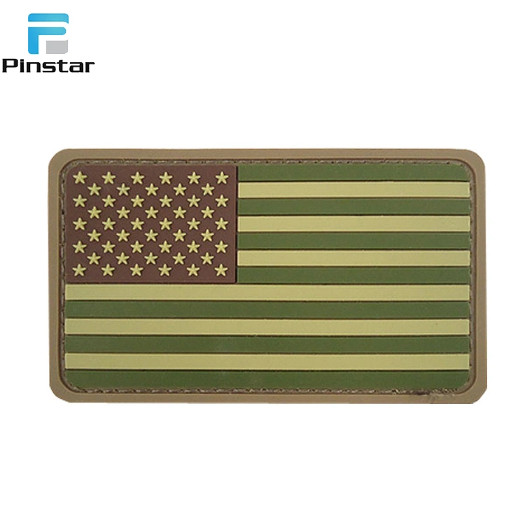 Custom USA Flag Tactical Morale Military PVC Rubber Patch
