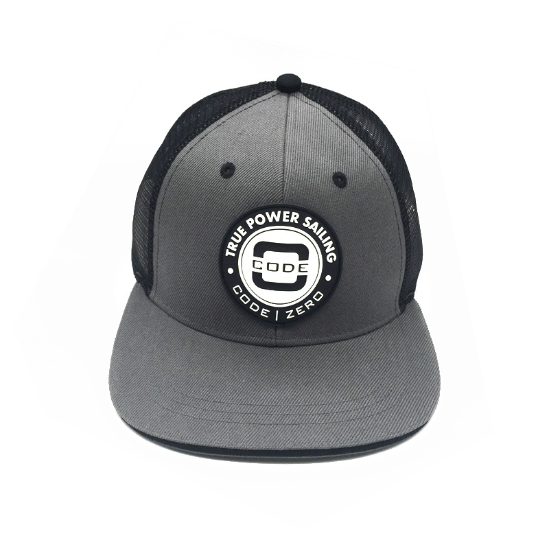 Cowboy Washed Blue Caps with 3D Embroidery and Printed Badge Baseball Trucker Hats