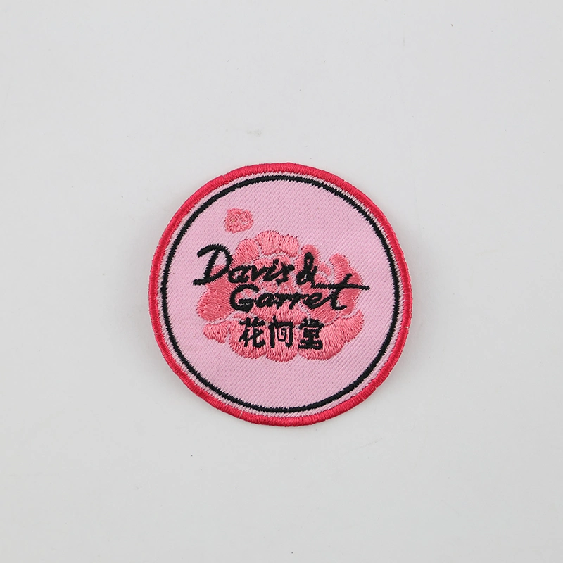 Custom School Uniform Badges Round Colorful Iron-on Backing Embroidery Patch