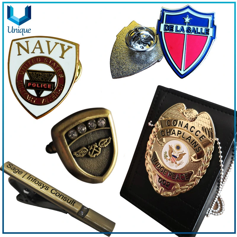 Custom Design Metal Crafts, Security Officer Police Badge, Australia Cyber Policing Badge W/Genuine Leather Holder & Laser Number