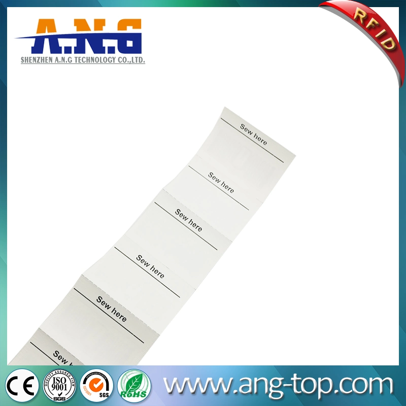 Passive UHF Fabric RFID Laundry Tag Woven Tag for Clothing Management