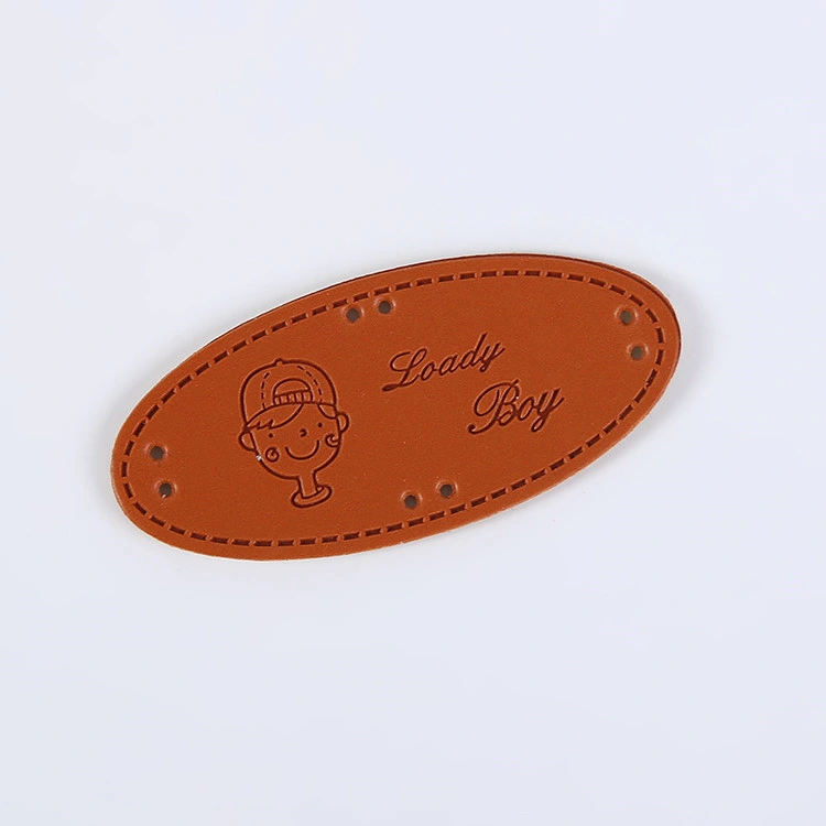 Leather Label Leather Card Embroidery Patch&Badge Embroidery