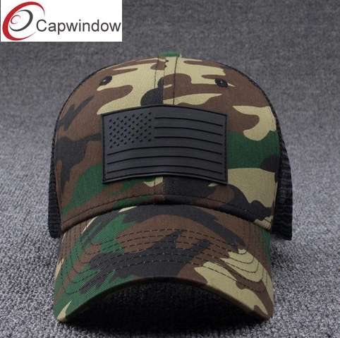 New Fashion 6 Panel Trucker Hat with Custom Rubber Patch on The Front Panel